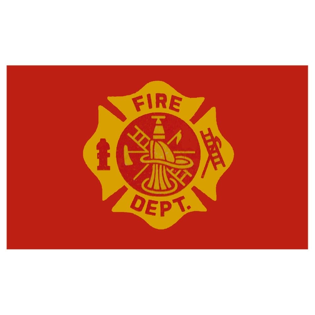 Extra Cartridges 3X5 ft Fire Dept. Flag - Banner,Red