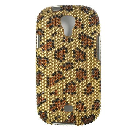 Golden Leopard Diamond Crystal Bling Protector Case for Samsung Galaxy Stratosphere 2 / i415