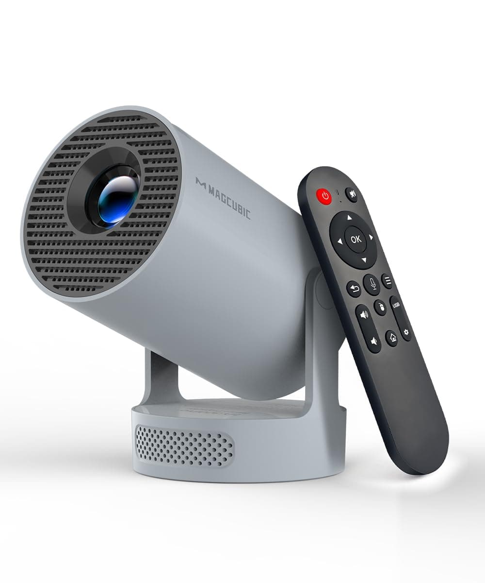 Magcubic Mini Projector 4K Support, Portable Projector with WiFi 6 and Bluetooth 5.4, 5W Soundbase Speaker, Smart Proyector with Auto Vertical Keystone 180°Rotatable for Movie Home Outdoor