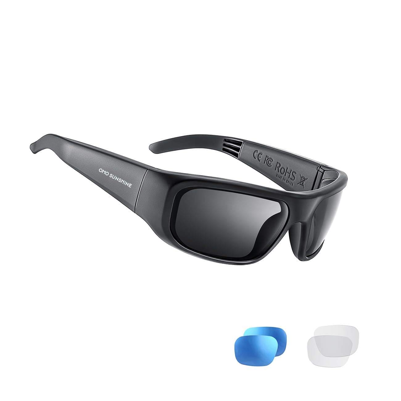 OhO sunshine Bluetooth Audio Sunglasses, Lightweight Open Ear Sport Glasses, 10H Playtime,Water Resistant with Voice Control