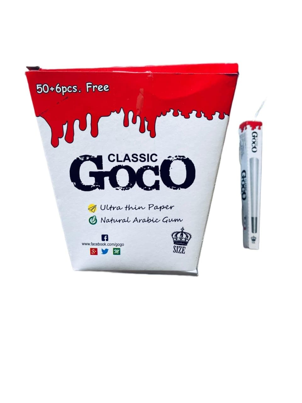 Pre Rolled Paper -White/Perfect Roll/Smoking Roll/King Size/Filter Paper/Pe Rolled Cone-50 + 6 Piece Free