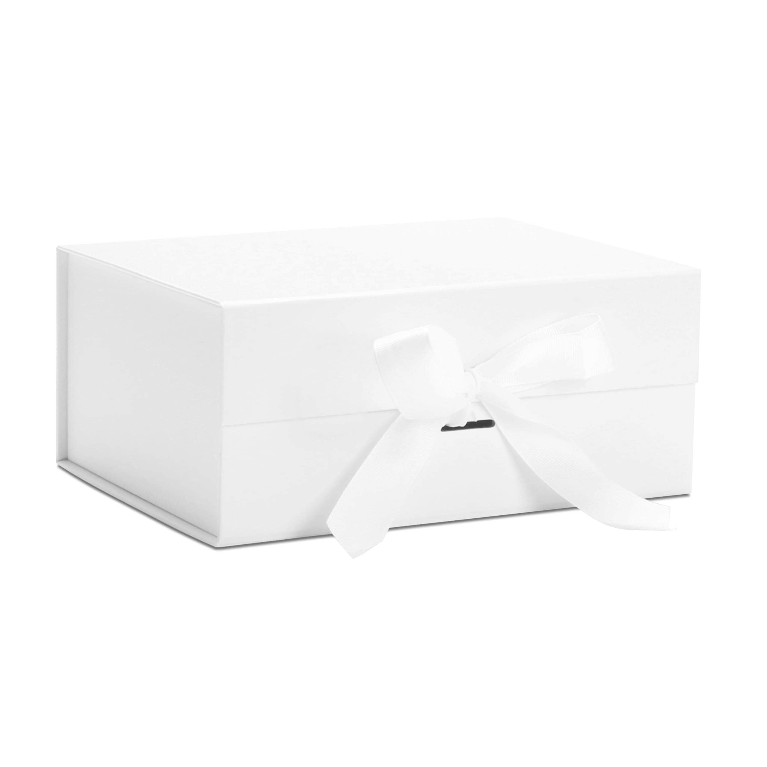YACEYACE White Gift Box, 1Pcs Small Gift Box Bulk, Hard Gift Wrap Boxes with Lids for Presents Wrapping, Birthday, Wedding,9.4x6.8x4.1 inch