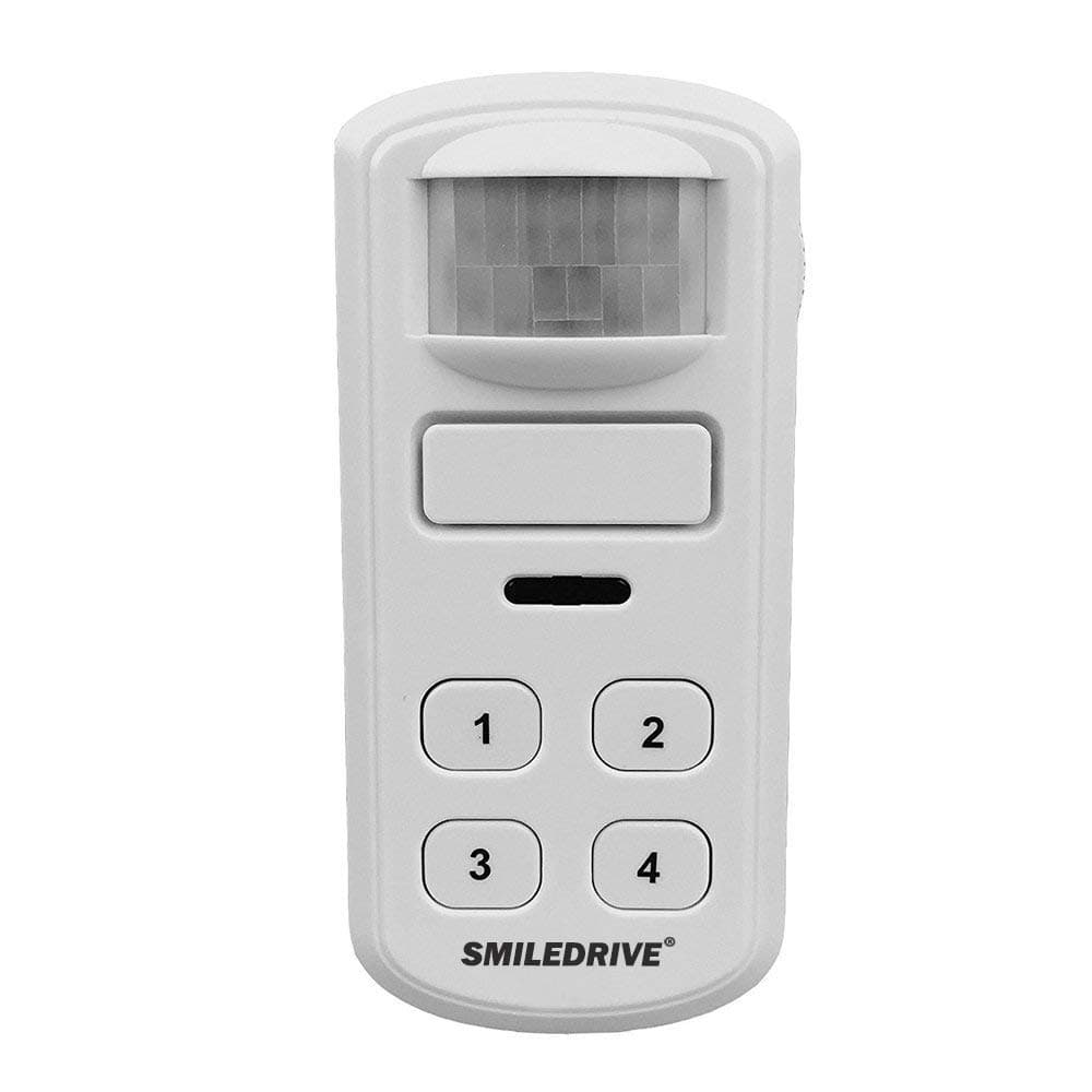 SMILEDRIVE® Motion Detection Activated Alarm and Chime with Keypad – Passive Infrared Enabled Home Office Security Device