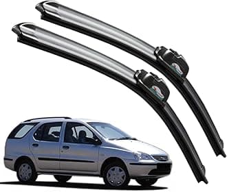 CARNYX Frameless Windshield Wiper Blades, Front Car Wipers Set of 2, Noise-Free, Durable Performance Compatible with (Indigo Marina (2013-2018) (D-24,P-16))