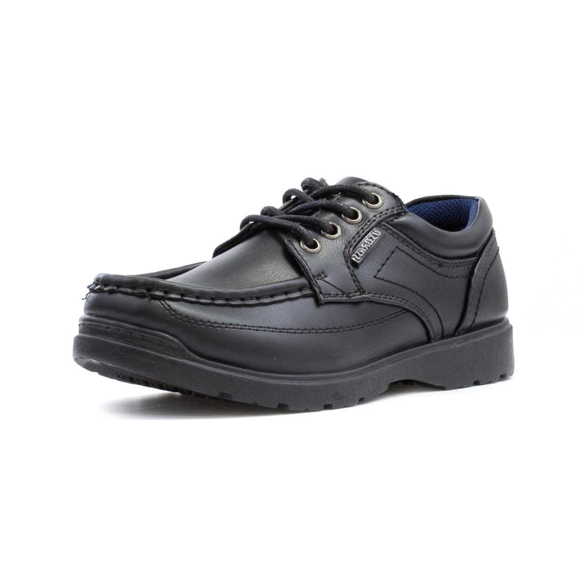 Boys Black Microfresh Lace Up Shoe