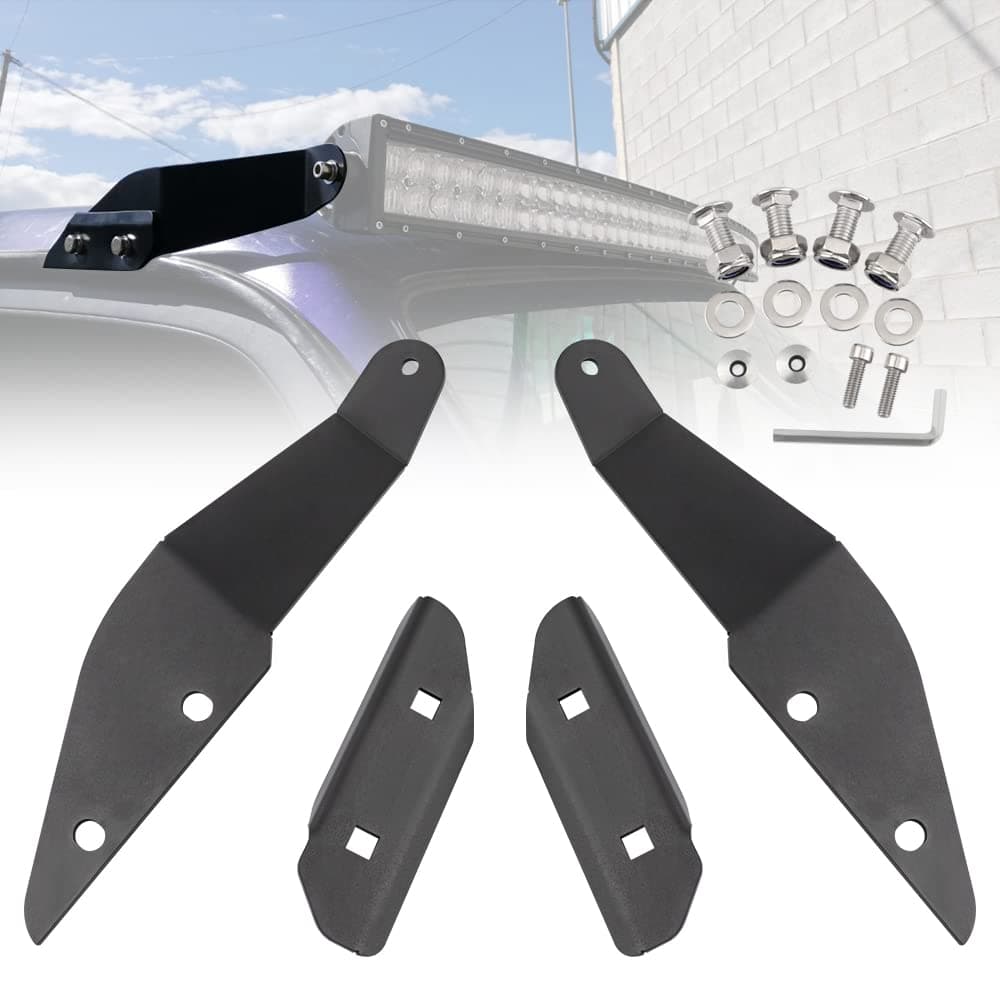50 Inch Led Light Bar Mount 50'' Curved Light Upper Roof Windscreen Mounting Bracket Compatible with Nissan Patrol y61 & Toyota Land Cruiser 80 Series