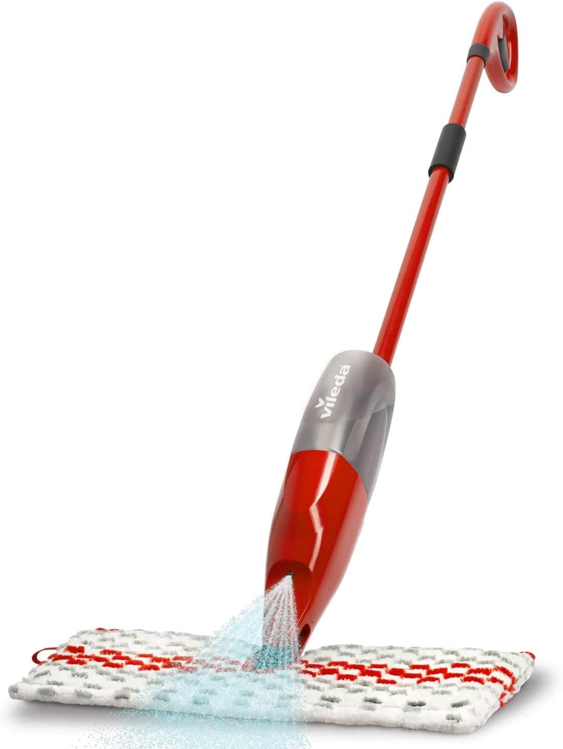 1-2 Spray Max Mop - Microfibre Spray Mop with Detachable bottle - Double-Sided Wet and Dry Cleaning with Machine Washable Microfibre Refill - No batteries - All-In-One System for your floors