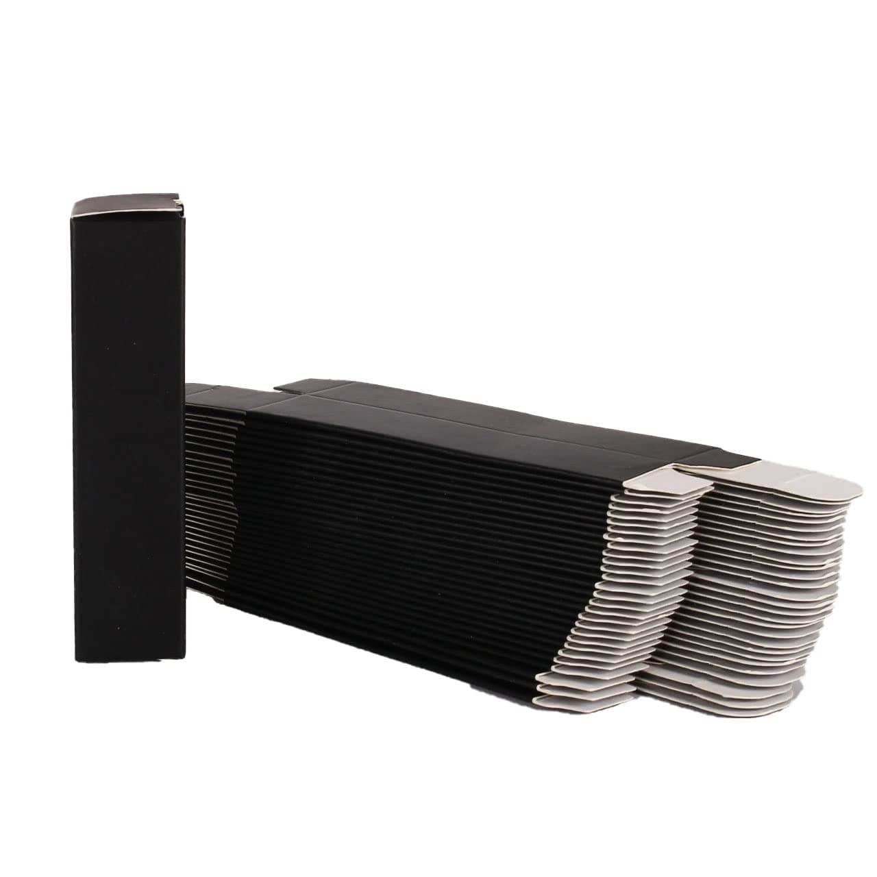50 PCS Empty Matte black Lip Gloss Boxes W22 xW22 xH92mm /0.87 * 0.87 * 3.62 inch, Cosmetic Perfume/Mascara Box Packaging for Small Business Wholesale, small Kraft Paper Box
