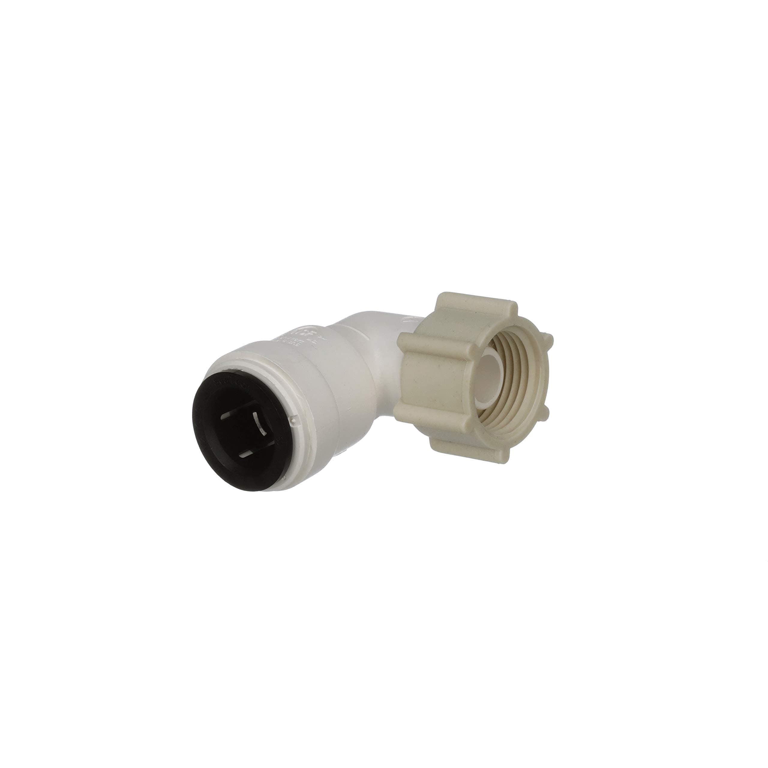 AquaLock 1/2" CTS x 1/2" NPS Quick Connect Female Swivel Elbow Connection for Water Plumbing Lines, CPVC, PEX, CTS Rated Pipe, Zero-Leak Connection, White