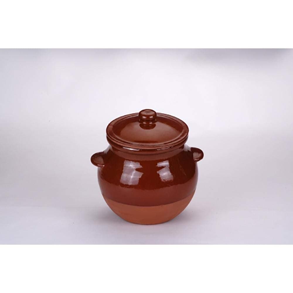 Kitchen Traditional Kitchen Cooking Pot with Lid Clay 2. 0lt o-2l