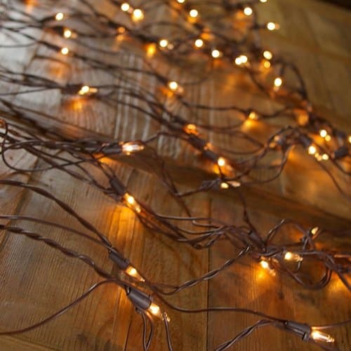 Net Light with Brown Wire, 150 Clear Lights (4 x 6) - Christmas/Wedding Style Tree Trunk Wrap
