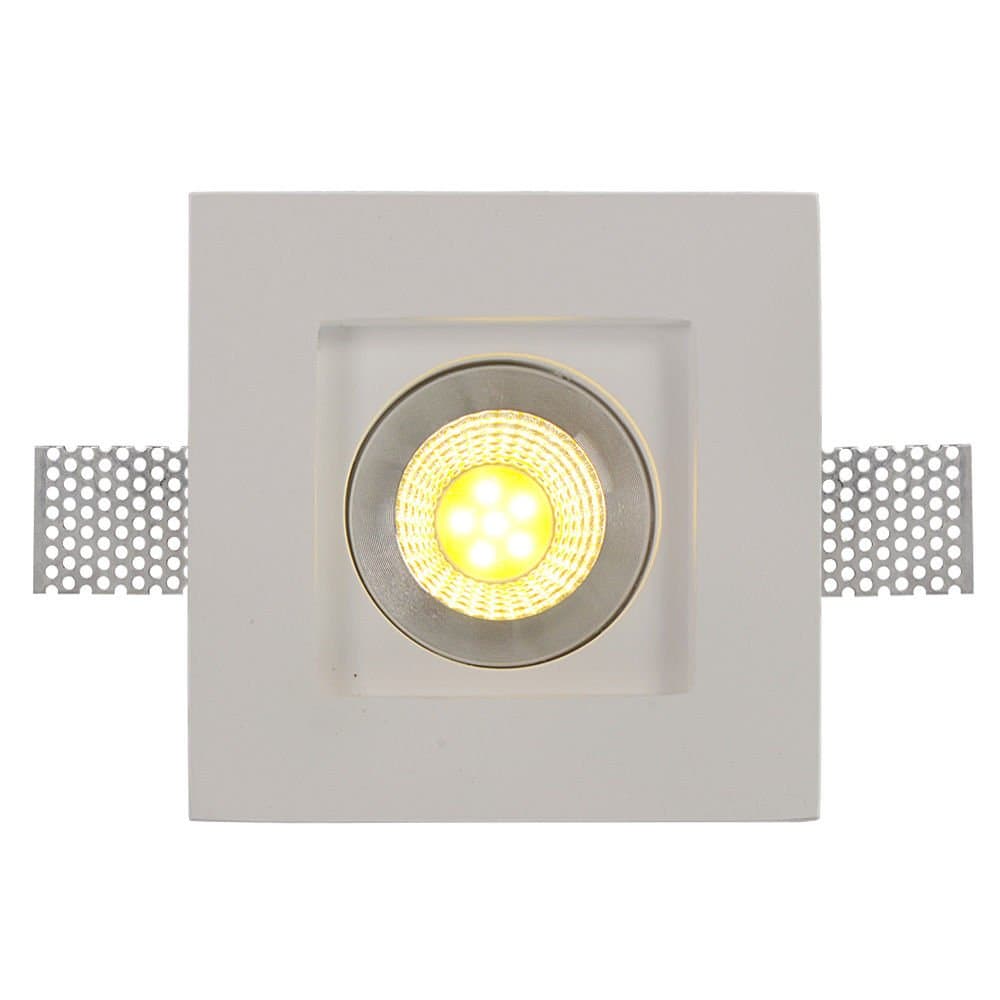 Natsen® LED Recessed Panel Light Gypsum Ceramic Classic Slim Light Recessed Ceiling Light with GU10 SG5005 [Energy Class A++]