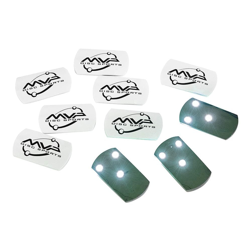 MVP Disc Golf Flat LED Tri-lite Disc Golf Lights (Pack of 10)