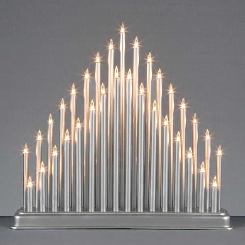 Beautiful & Attractive 33 LIGHT SILVER CANDLE BRIDGE TOWER
