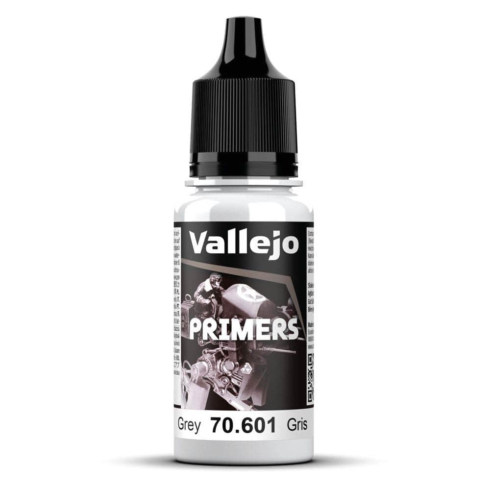 Surface Primer Color | Grey Acrylic Primer 18 ml (0.6 fl.oz.) | Matte Finish and Fast Drying | Perfect for Airbrushing and Great Adhesion to Figurines and Scale Models
