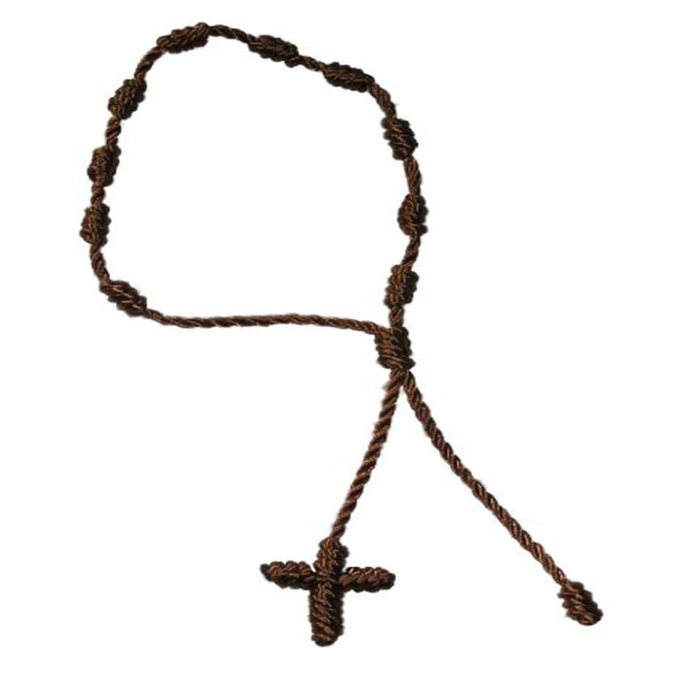 Knotted Brown Rosary Pulsera Decenario Bracelet