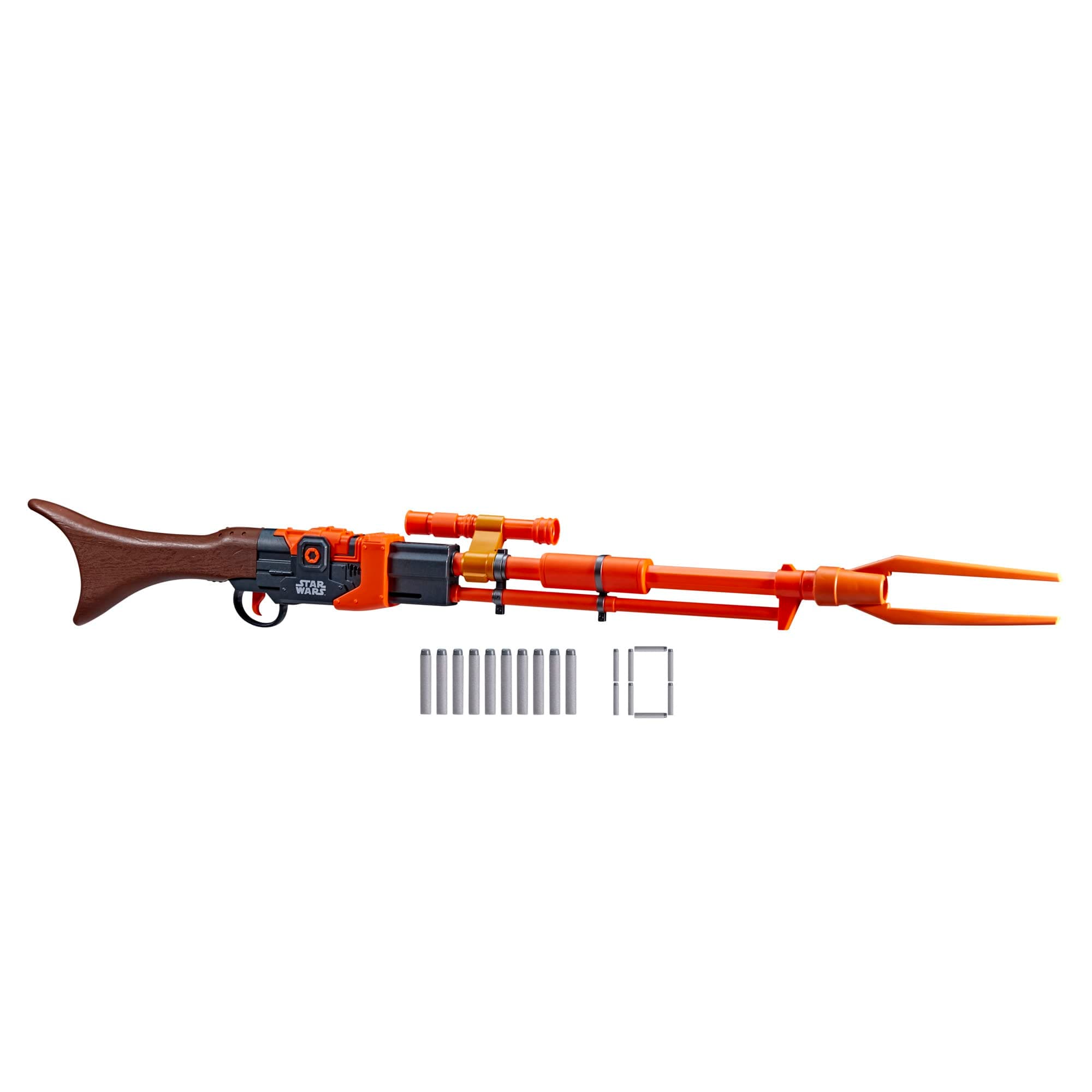 NERF Star Wars Anban Phase Pulse Blaster Mandalorian, Scope 10 Official Elite Darts Bleach Road 50.25" Length