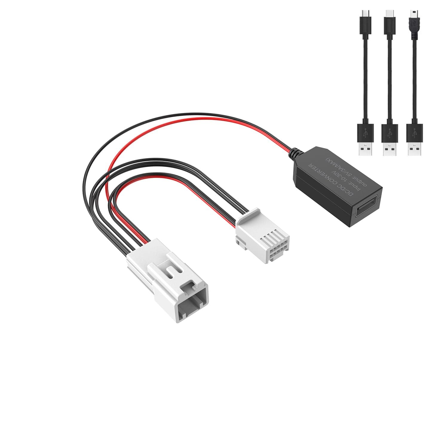 Dashcam Power Adapter for Hyundai/Kia. Compatible with Select Models, Ioniq 5, EV6, and More. Connects to Rearview Mirror, Built-in USB Power Source