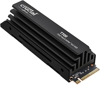 T700 1TB Gen5 NVMe M.2 SSD with Heatsink - Up to 11,700 MB/s - DirectStorage Enabled - CT1000T700SSD5 - Gaming, Photography, Video Editing & Design - Internal Solid State Drive