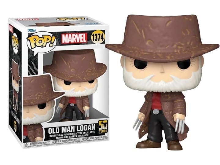 Funko Pop Wolverine 50th Anniversary + Protector: Pop! Marvel Comics Vinyl Figure (Gift Set Bundled with ToyBop Brand Box Protector Collector Case) (Old Man Logan with Hat)
