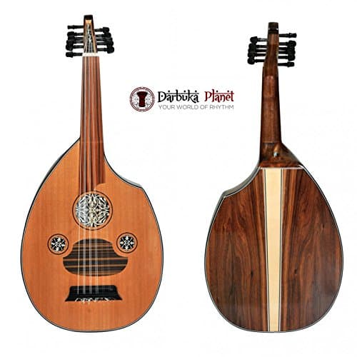 Amazing New!! Professional Turkish Oud Flat Walnut Red Cedar + Soft Case - Cat#FL3WR