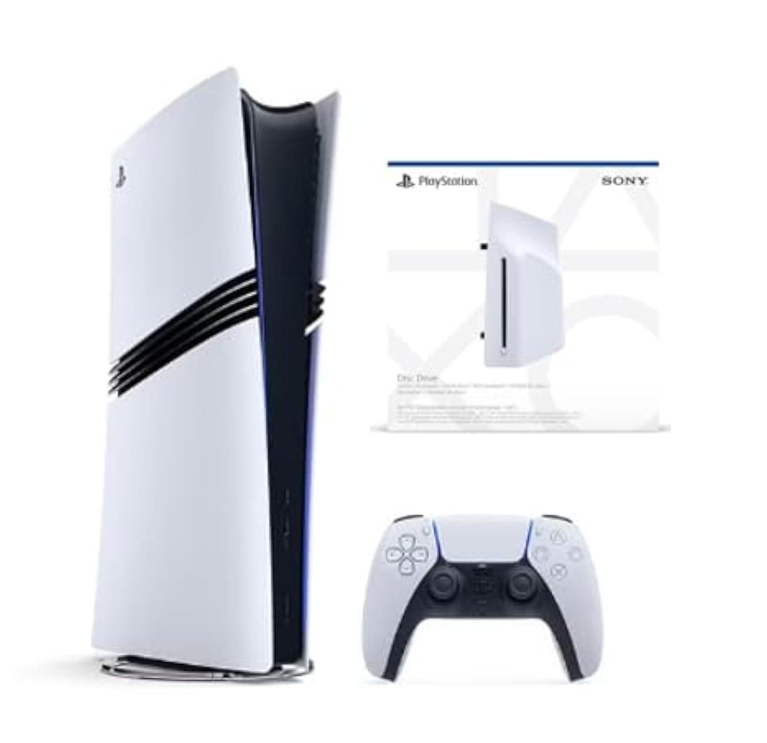 Sony PlayStation 5 PRO Digital Console [NEW 2024 Model] + Disc Drive - Bundle - International Version