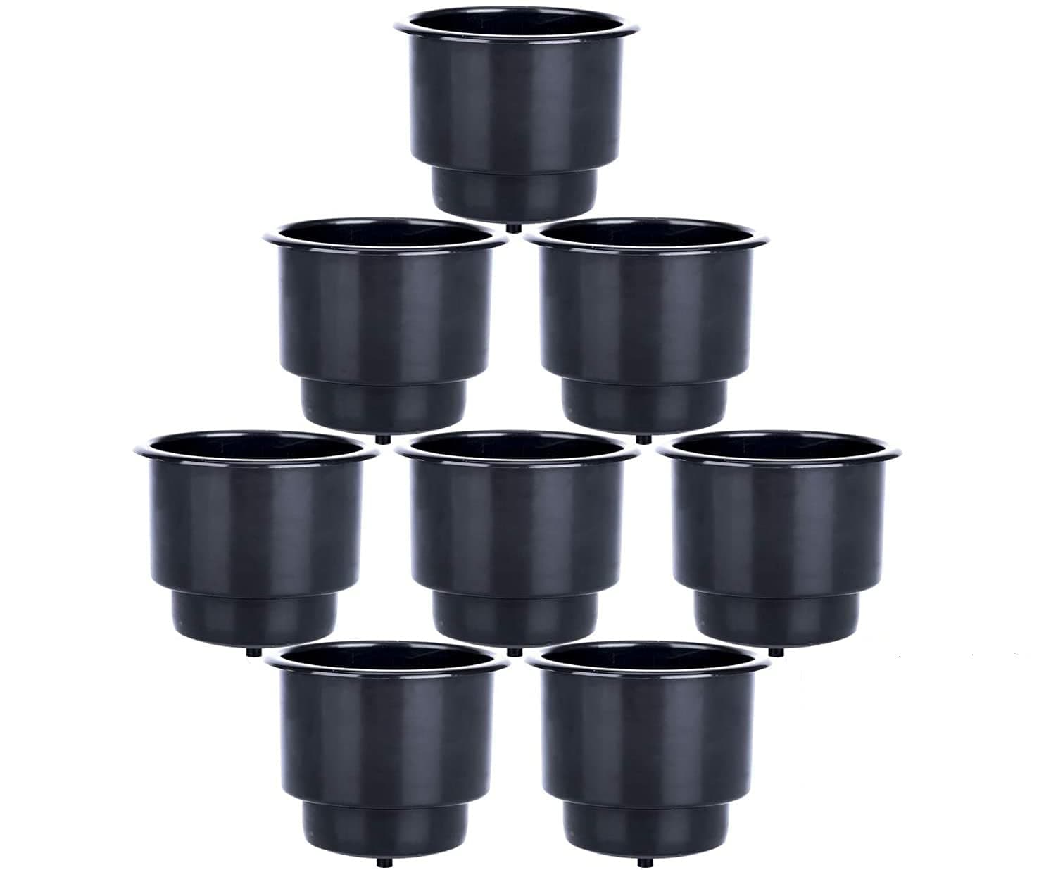 Amarine Made Recessed Plastic Cup Drink Can Holder with Drain Hole for Boat Truck Car Table Black (8)