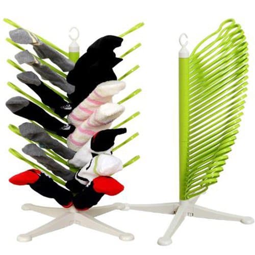 Mia Home Socks Tree Socks Laundry Hanger Rack 24 Pockets (Orange +Green)