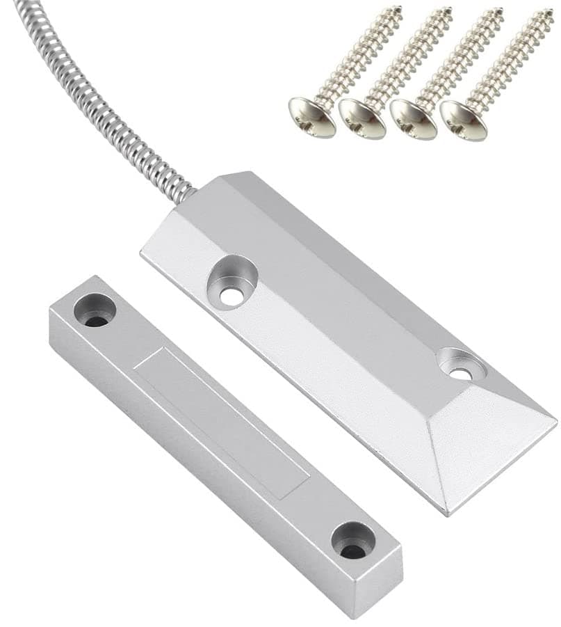 Gebildet Home Security Wired Rolling Door Contact 0~100V/0.5Amp Magnetic Reed Switch OC-55 Alarm Sensor Magnetic Switch with 2 Wires for N.C. Applications