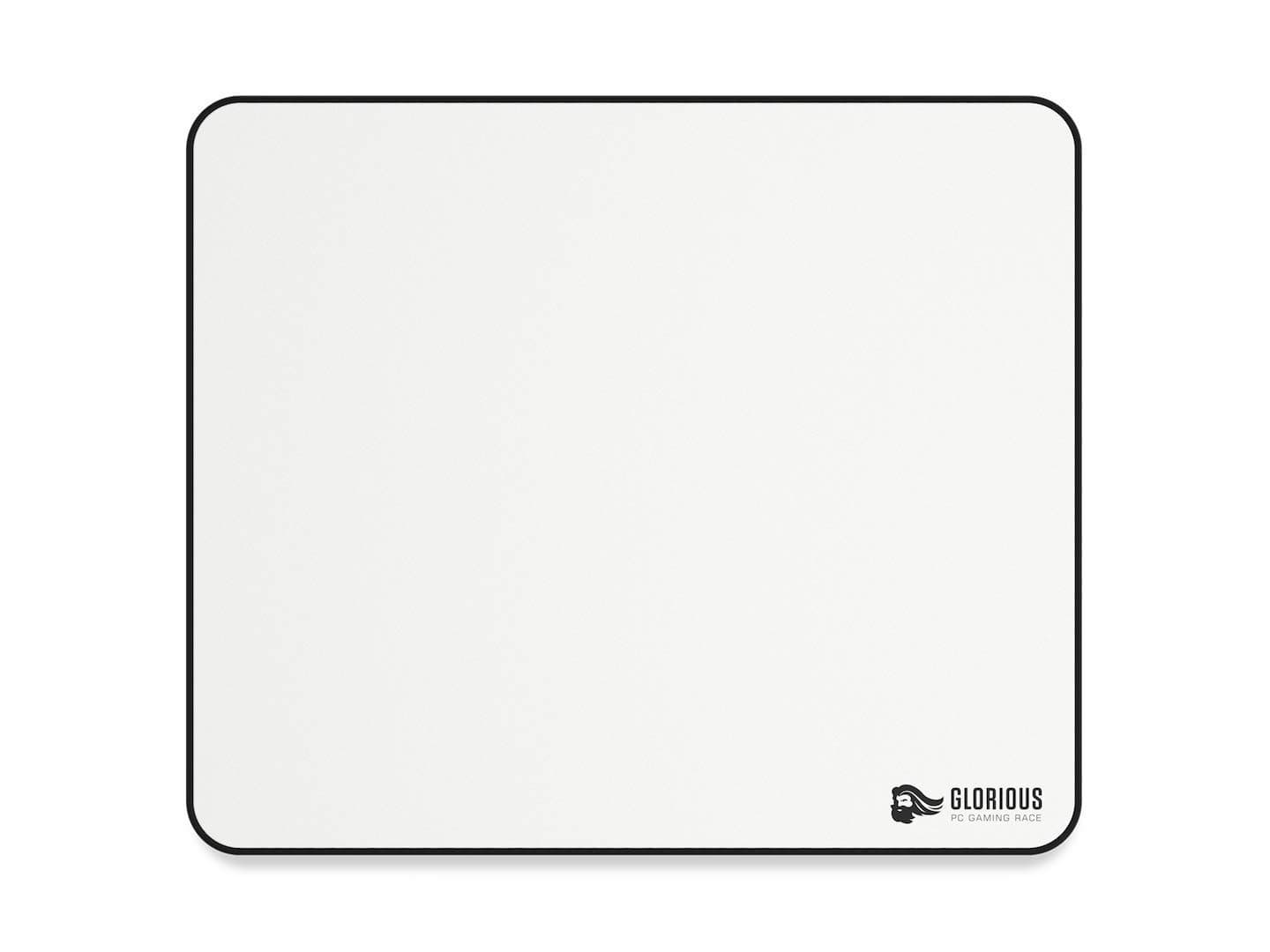 GLORIOUS Gaming Cloth Gaming Mousepad (Large) - Stitched Edges, Smooth Surface for Speed & Control, Anti Slip Base, Machine Washable, Large (330 x 280 x 3mm) - White