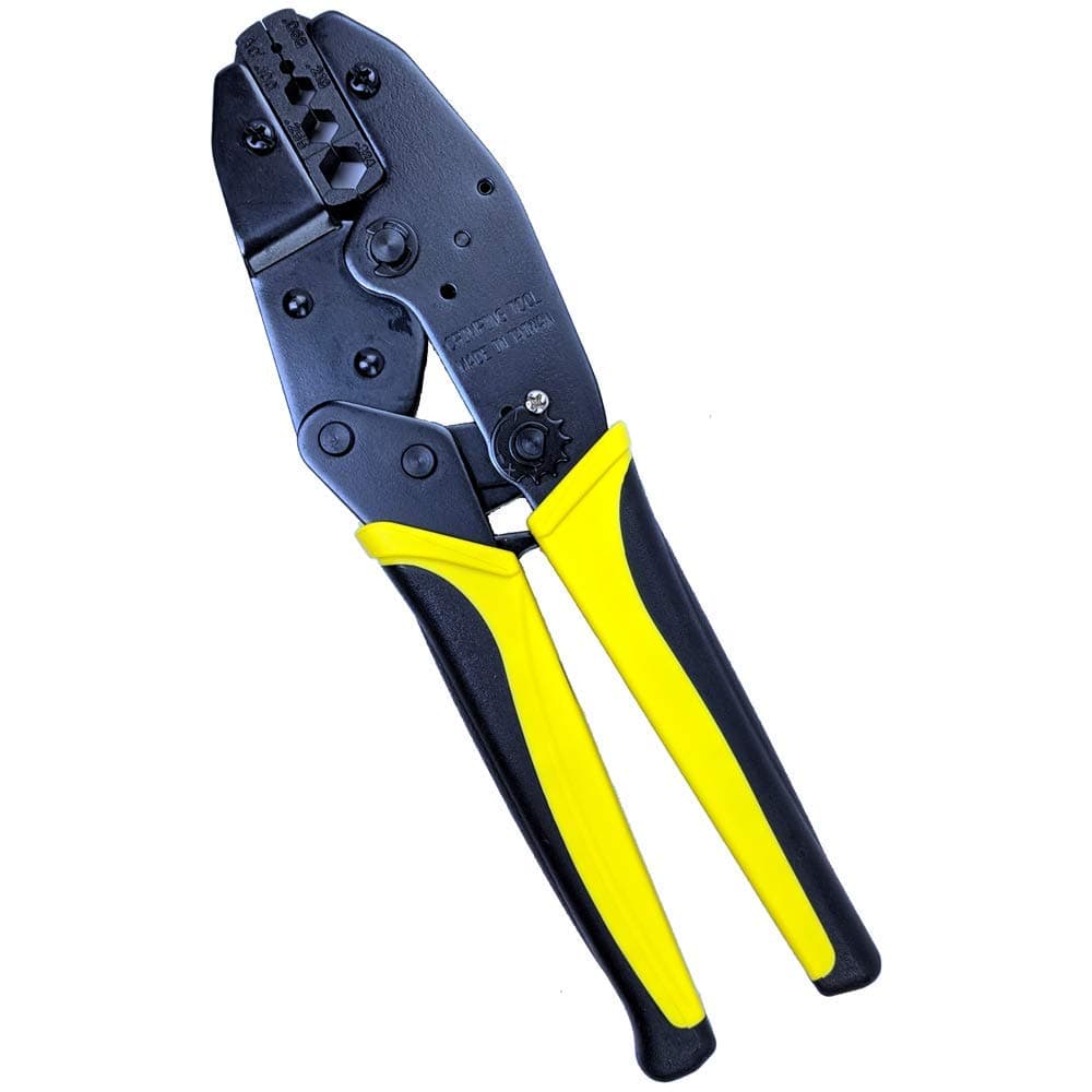 CCTV Camera Pros TL-70 CCTV Professional Ratcheting Cable Wire Crimping Tool for RG58, RG59, RG59/U, RG6, RG-62 Coax Cable Video/Audio/Power Connectors