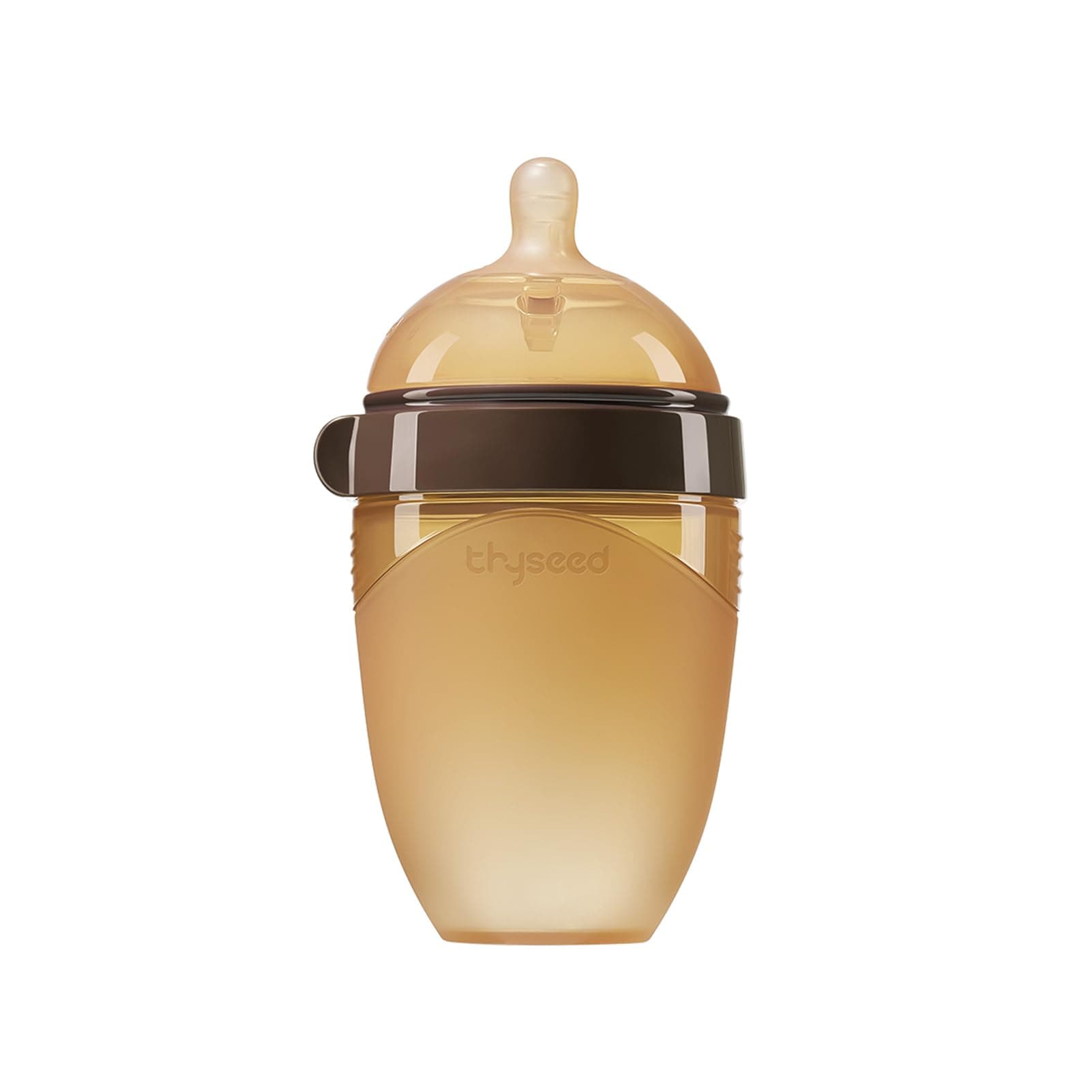Thyseed Silicone Natural Breast-like Feeding Bottles (3-7 Months), 8 Ounces, 1 Pack
