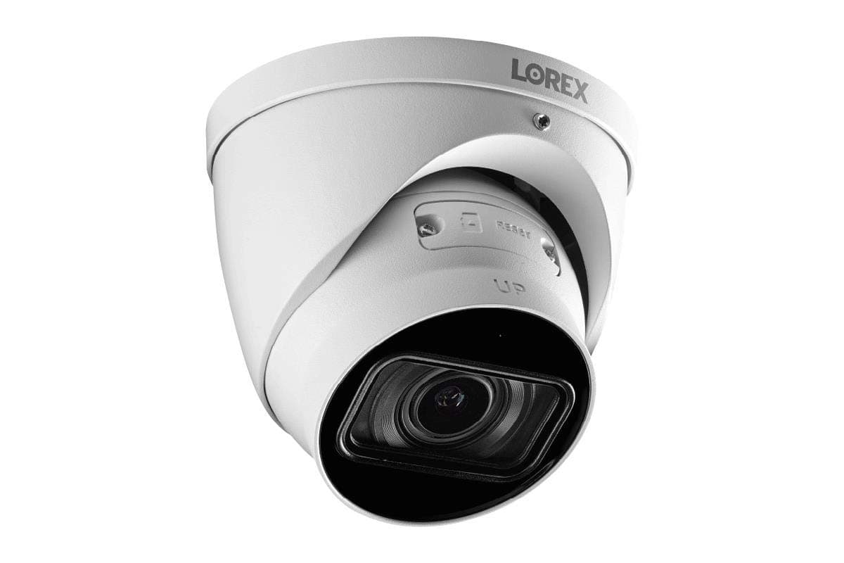 4K (8MP) Motorized Varifocal Smart IP Dome Security Camera with Listen-in Audio and Real-Time 30FPS Recording - White