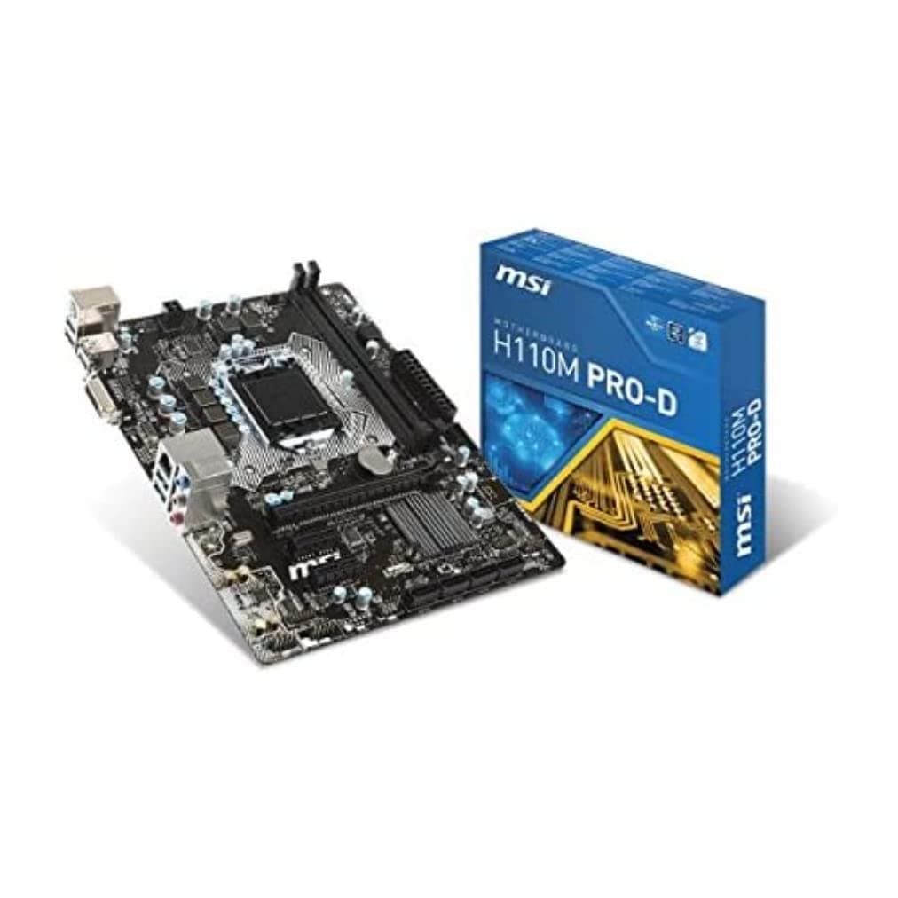 MSI H110M-PRO-D Intel LGA1151 Socket M Memory Micro-ATX Format 6th Gen Core I DDR4 USB3.1 Motherboard