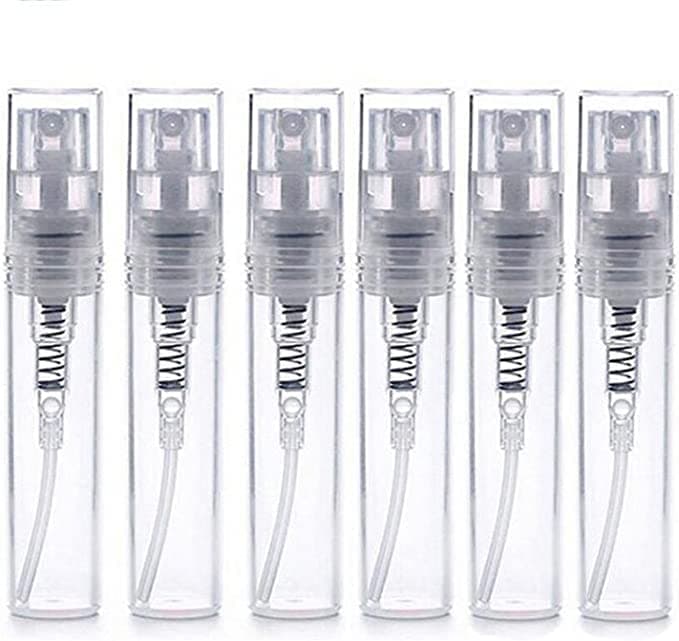 Hunky Dory 5pcs 5ml Mini Clear Transparent Empty Plastic Pocket Pen Spray Bottle Refillable Bottle Sanitizer, Toner, Perfume, Lotion, Moisture, Oil, Costemic, Travel use