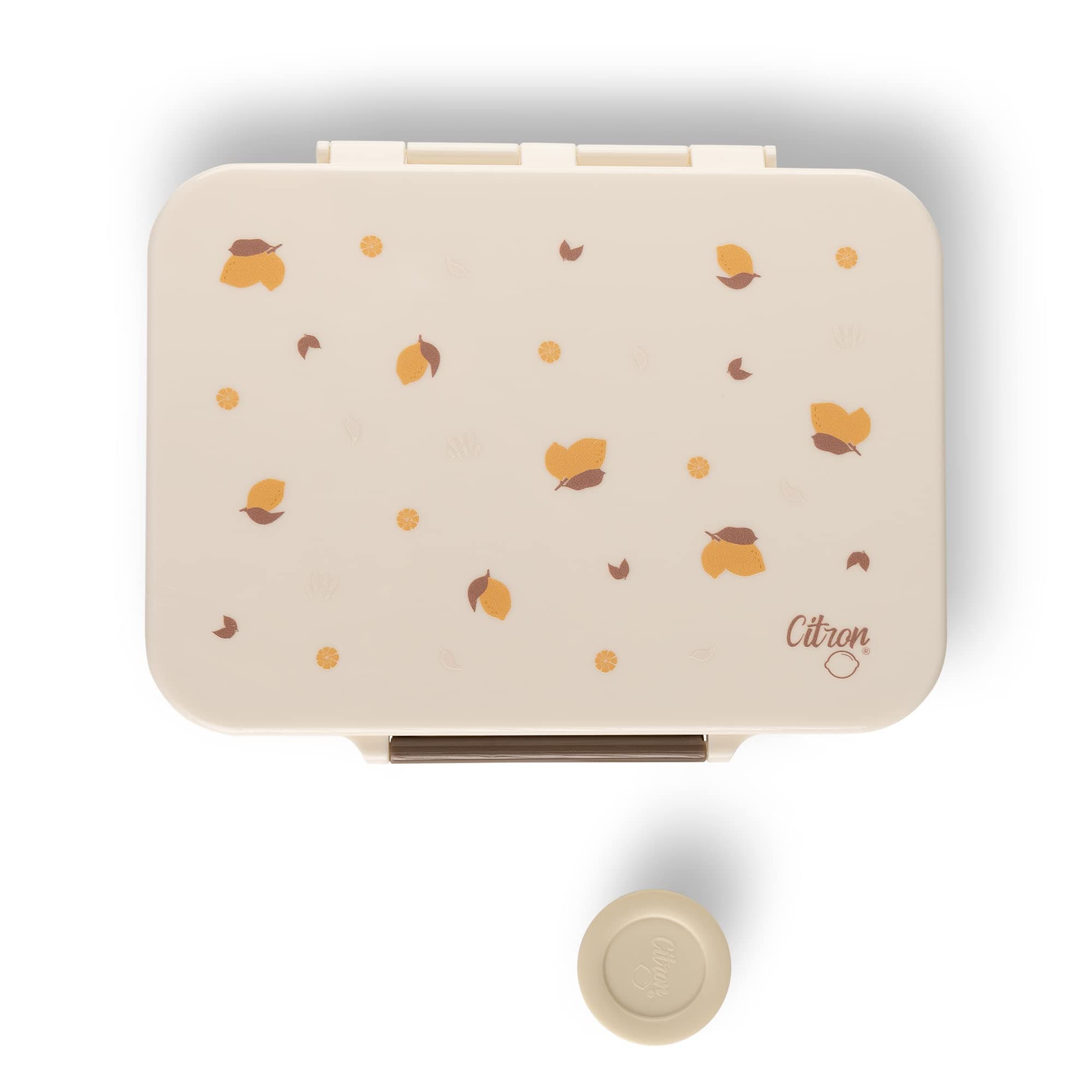 Citron- Tritan Lunch Box With 4 Compartments for Kids - Includes 1 Sauce Container | Leak-Proof and BPA Free Lunch Box for Kids- Lemon