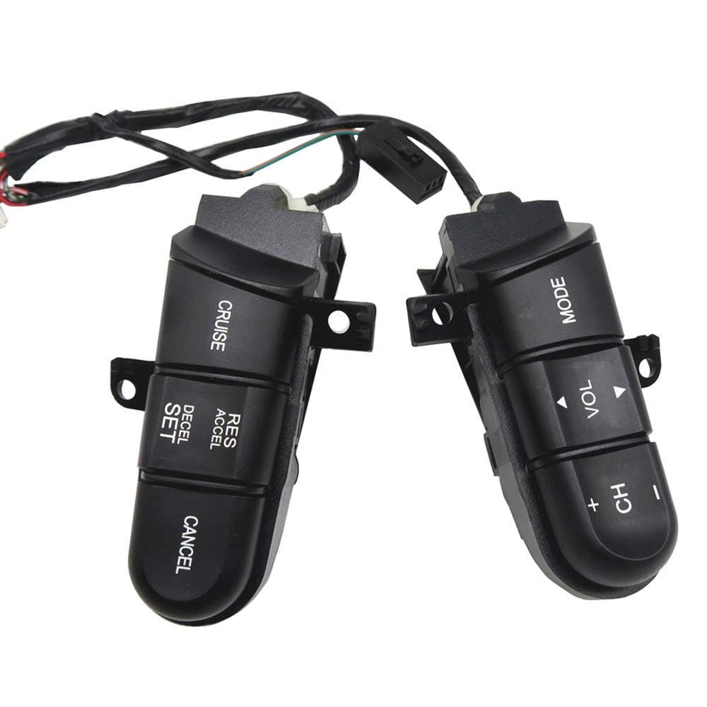 Malcayang Steering Wheel Cruise Control Switch, Push Button, Black, Manual Operation