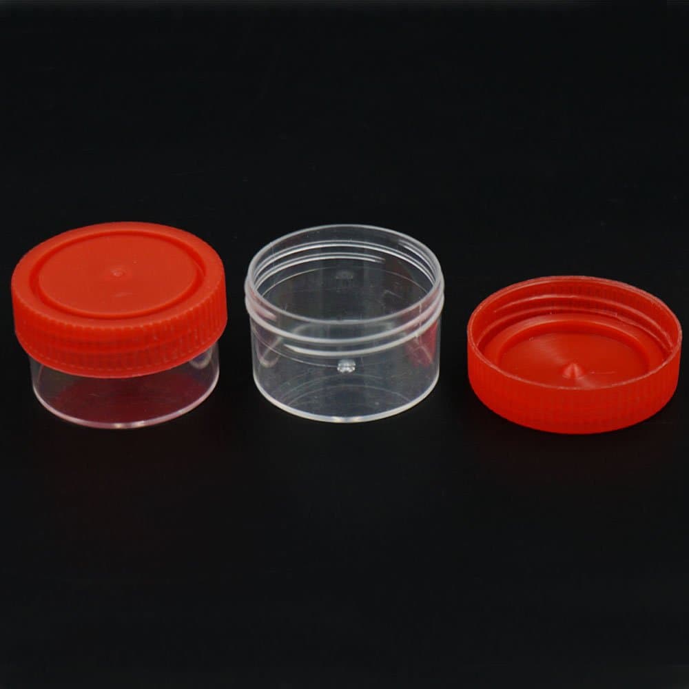 Bluemoona 20 Pcs - 20ml Specimen Cup Container Security Screw Cap Sterile Plastic Jar hospital Use