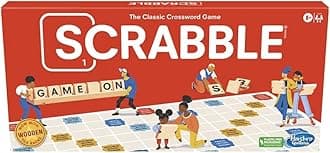 Hasbro Gaming Scrabble Board Game: Classic Crossword Game for 2+ Players, Ages 8 and Up