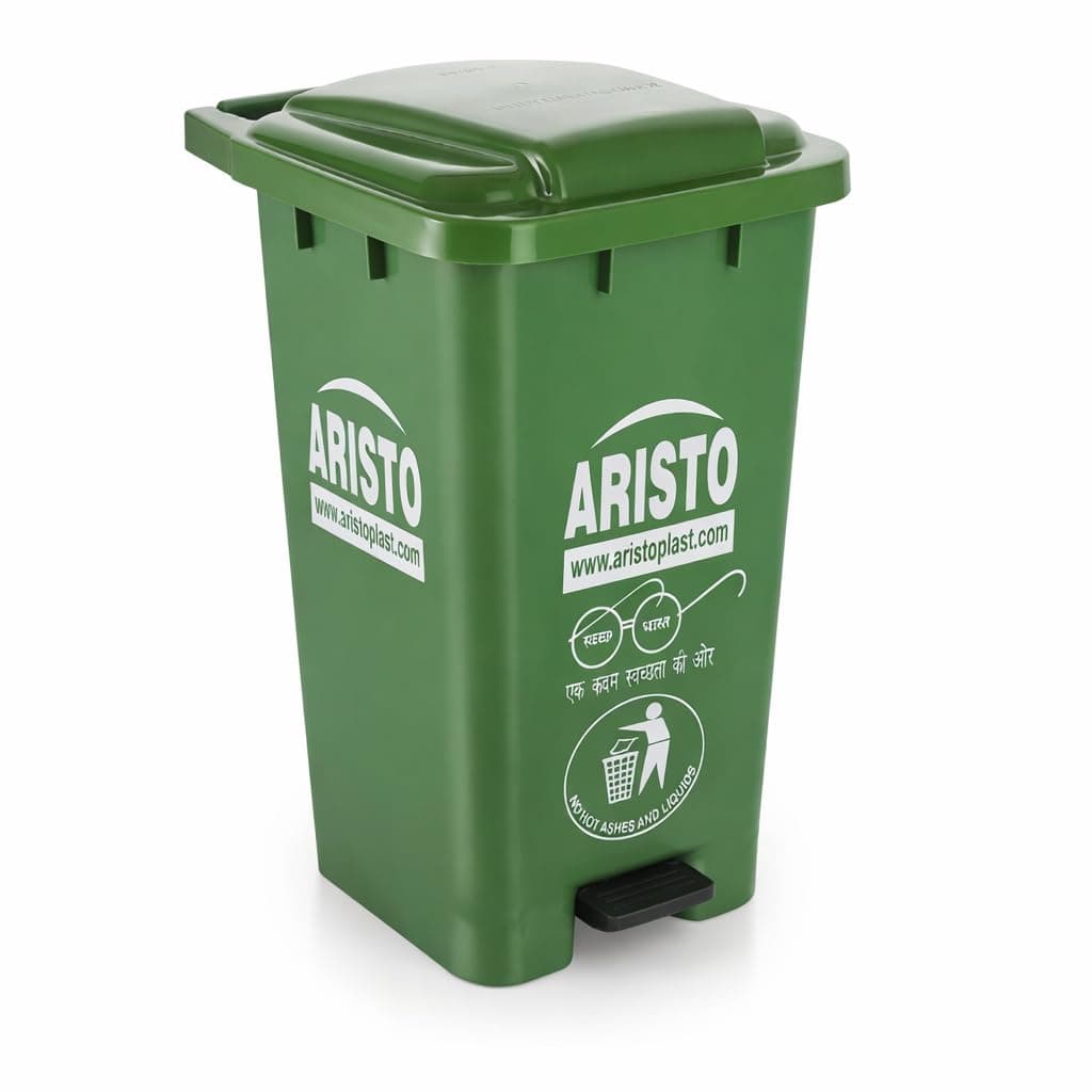 Step-On Plastic Pedal Garbage Waste Dustbin 70 LTR (Green)