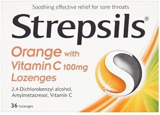 - Orange with Vitamin C 100mg 36 Lozenges by Strepsils