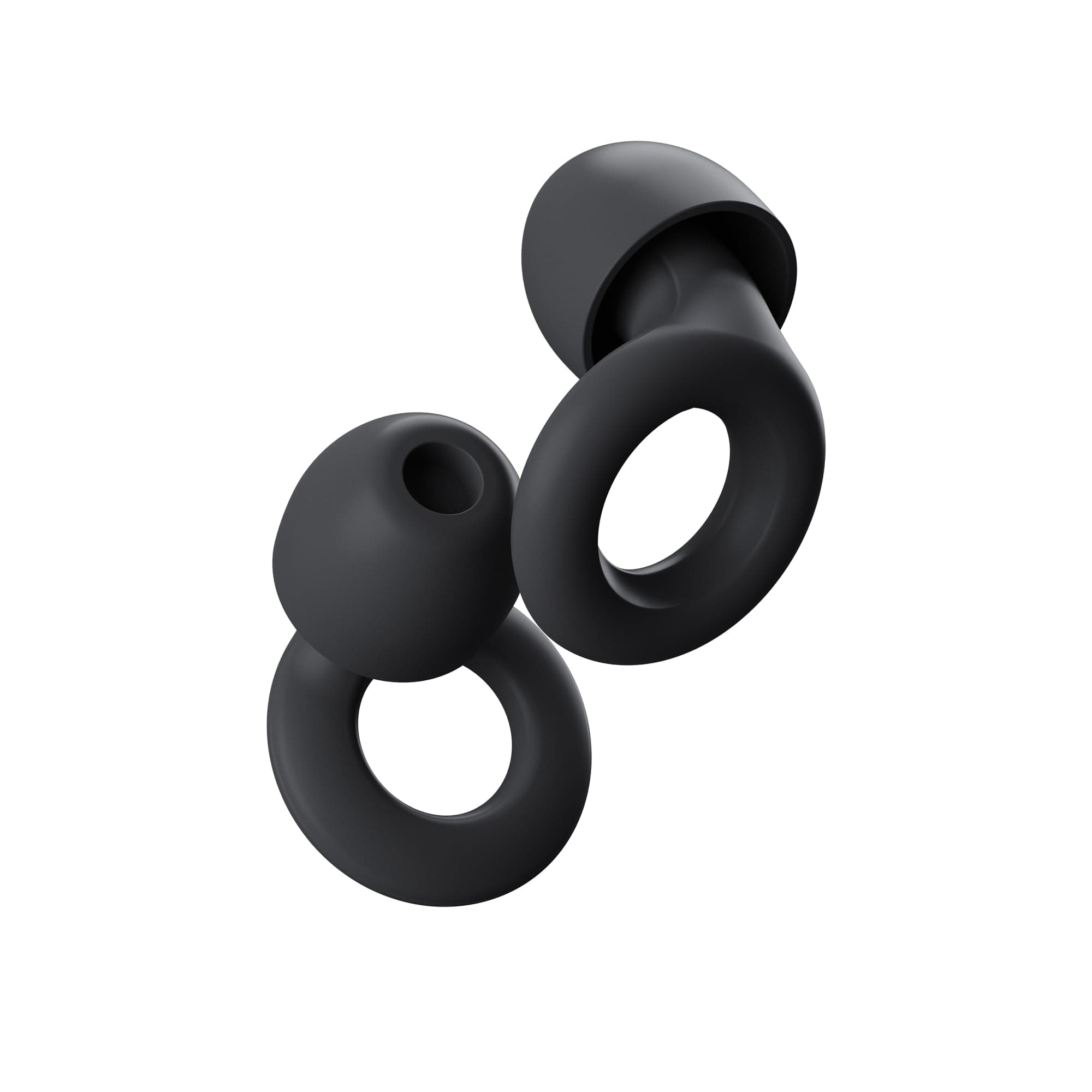 Loop Quiet - Ear Plugs for Sleep – Super Soft, Reusable Hearing Protection in Flexible Silicone for Noise Reduction & Flights - 8 Ear Tips in XS/S/M/L - SNR 24dB & NRR 14 Noise Cancelling - Black