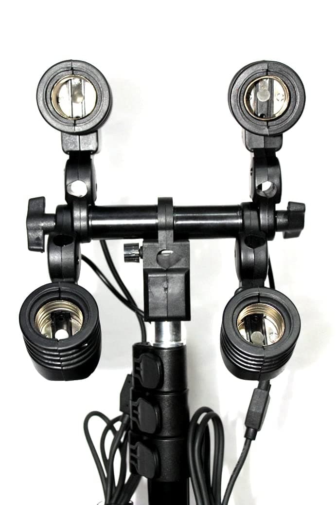 SHOPEE 4 in 1 E27 Light Socket with Light Stand Swivel Mount & Umbrella Holder for Photography, Film, Video Studio (Pack of 1) Made in India