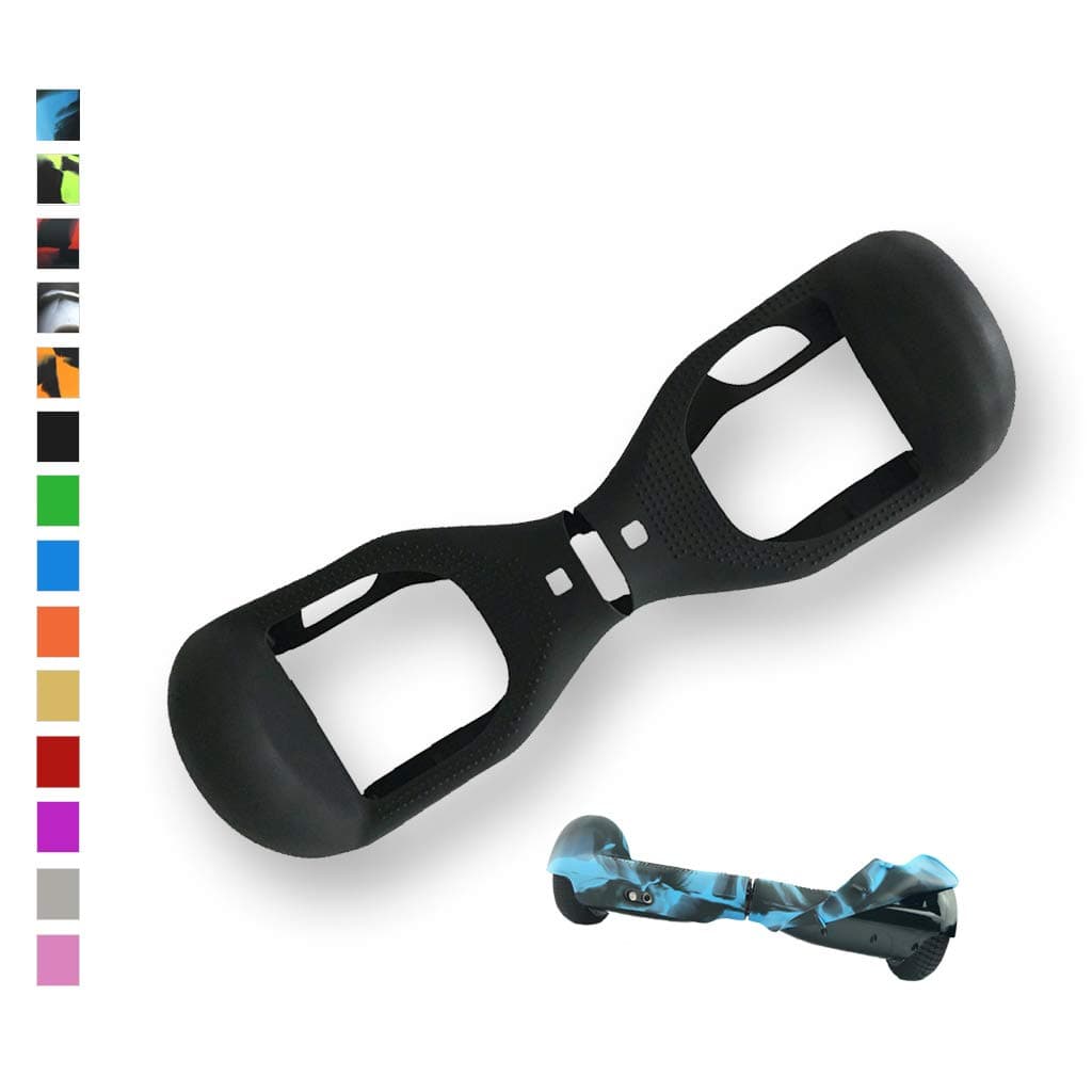 Unspecific Hoverboard Skins for 6.5 Inches 2 Wheels Self Balancing Scooter- Silicone Hoverboard Cover Cases- Scratch Protector (Black)