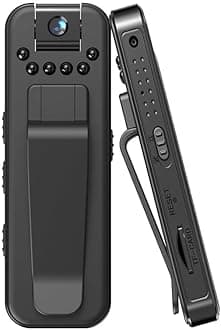 DDLC Full HD Video Audio Recording Camera Micro Pocket DVR with 6 IR Cop Police Camera Night Vision Full HD 1080p Portable Pocket Clips. (Pocket Camera)