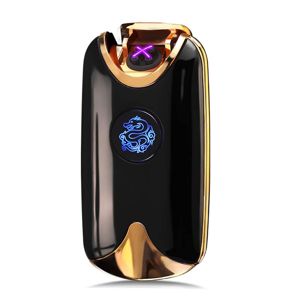 OIIKURY USB Rechargeable Lighter [Dual Arc] Plasma Tesla Windproof Lighter for Men Boy Gifts (Dragon) …