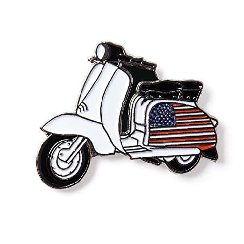 Scooter USA Flag Enamel Lapel Pin