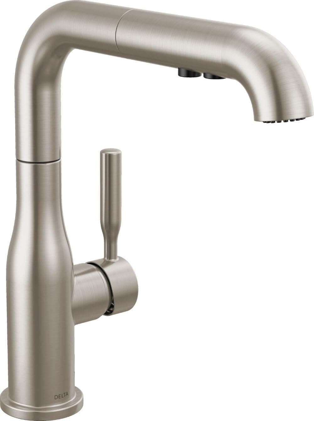 Almari Brushed Nickel Kitchen Faucet with Pull-Out Sprayer, Modern Single Hole Kitchen Sink, Single Handle, Stainless 16943-SS-DST