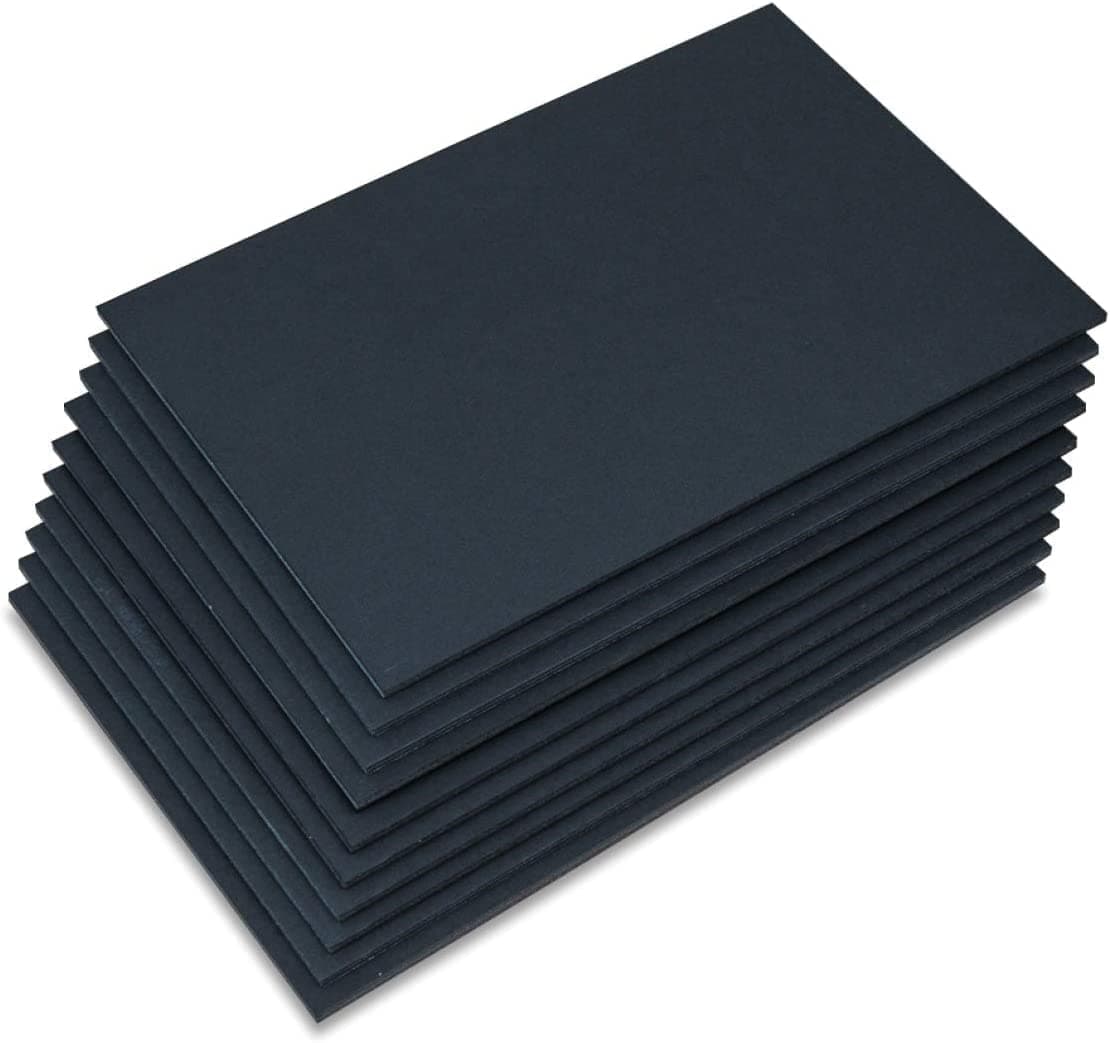 Amazon Brand – Umi 600 GSM Thick A4 Mount Board Sheets for Craft, Framing, Model Making, Craft, DIY Projects (Set of 10, Black)