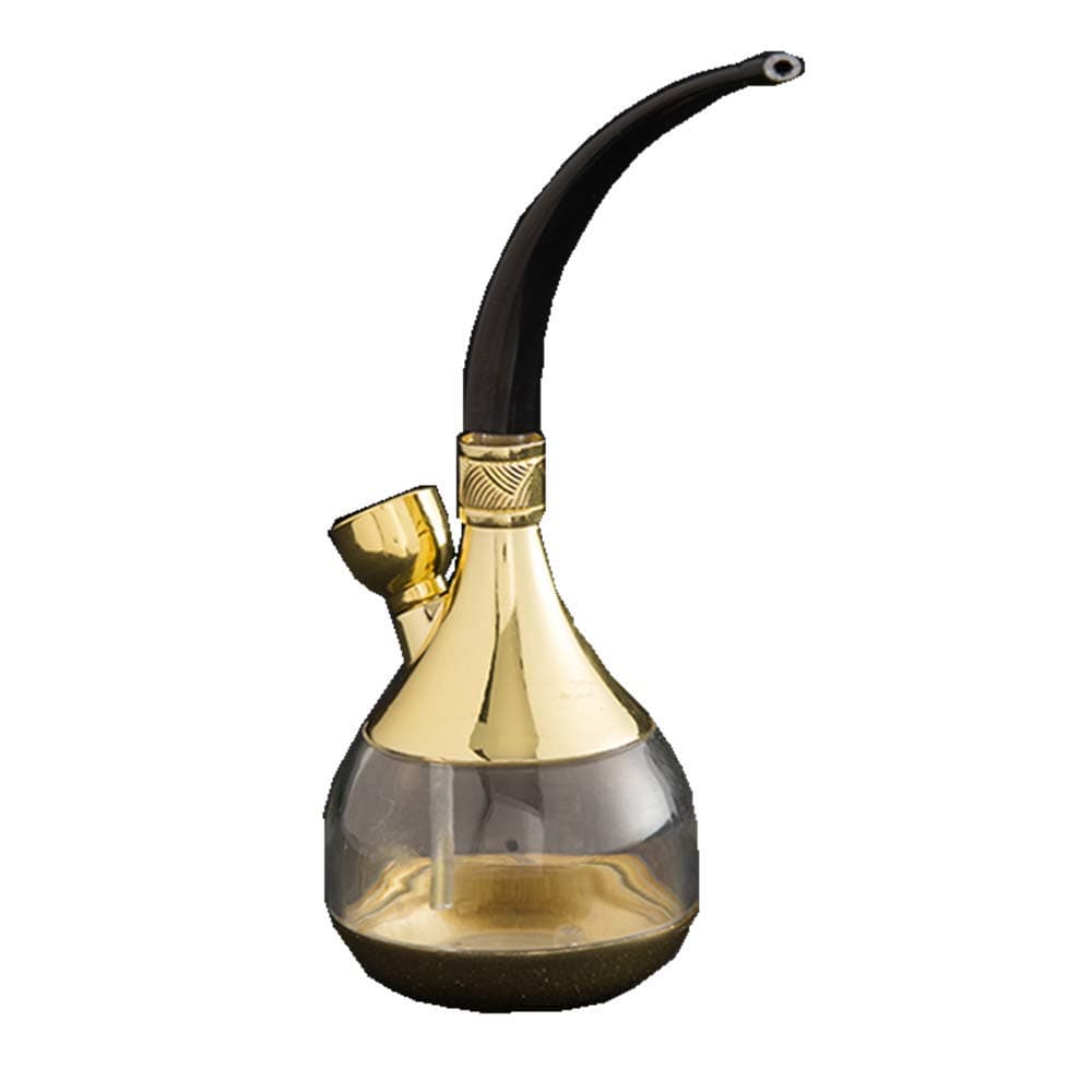 zhenfa Shisha Pot Creative Multi-filter Two water smoke pot water pipe smoking smokers gift (gold)